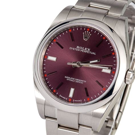 red grape rolex te koop|Rolex 39mm red grape dial.